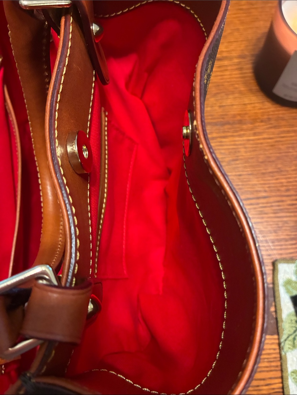 Dooney & Bourke Black and Brown Logo Satchel The Gretta Brenna. - Picture 4 of 11